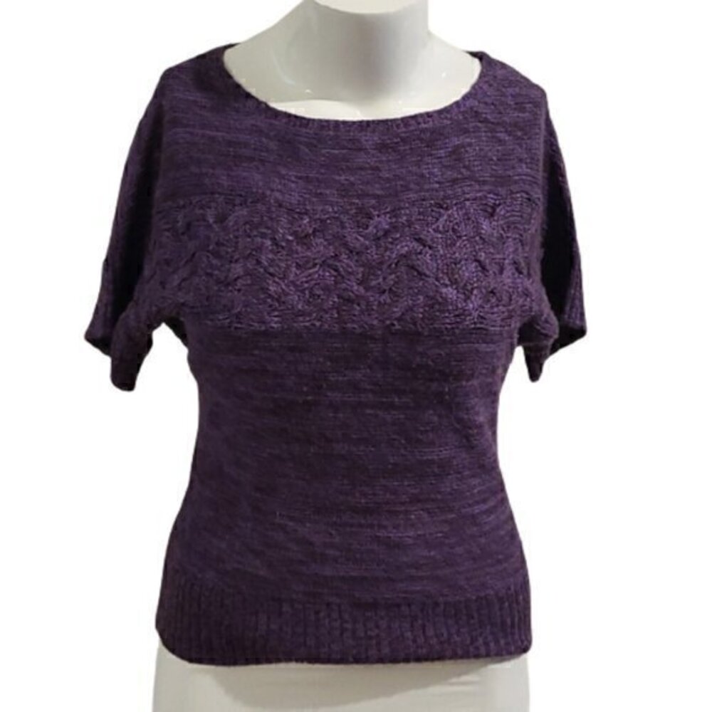 [The Limited] Purple Short Sleeve Top - Size M